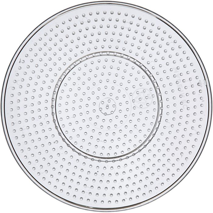 Pärlplattor, stor rund, Dia. 15 cm, medium, klar, 10 st./ 1 förp.