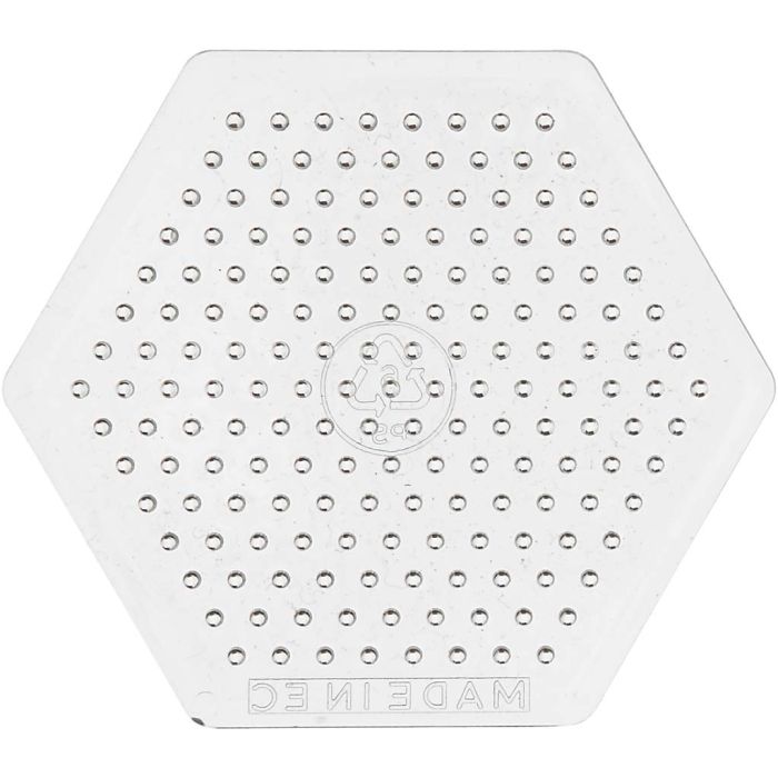 Pärlplattor, liten sexkantig, stl. 7 cm, medium, 10 st./ 1 förp.