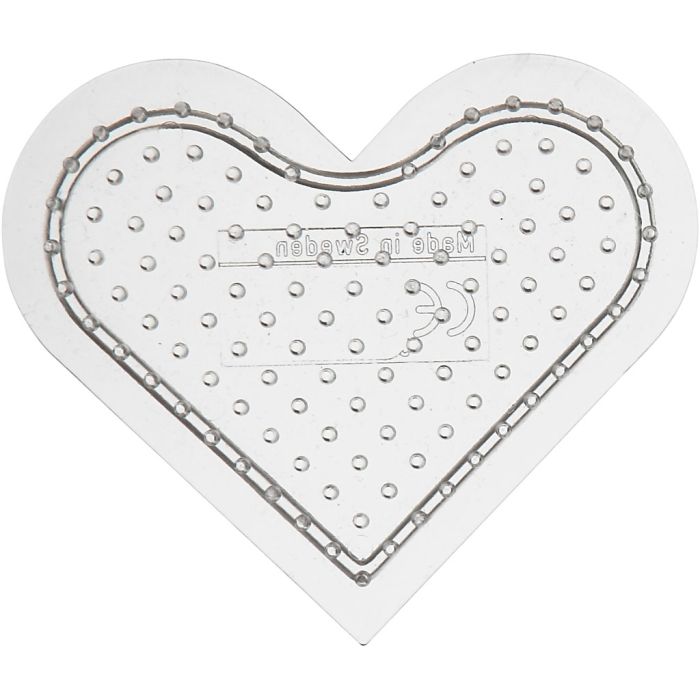 Pärlplattor, stl. 7 cm, medium, klar, 1 st.