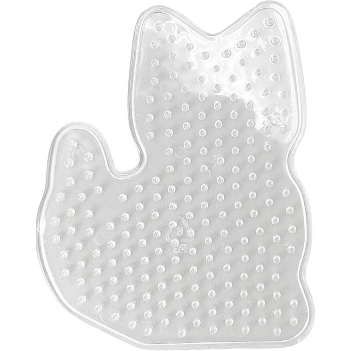 Pärlplattor, H: 10 cm, B: 8 cm, medium, klar, 1 st.