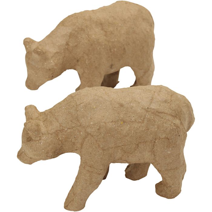 Djur av papier-maché, 10 st./ 1 förp.