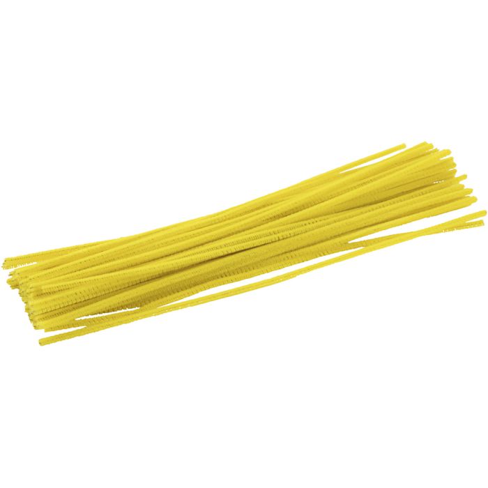 Piprensare, L: 30 cm, tjocklek 4 mm, gul, 50 st./ 1 förp.