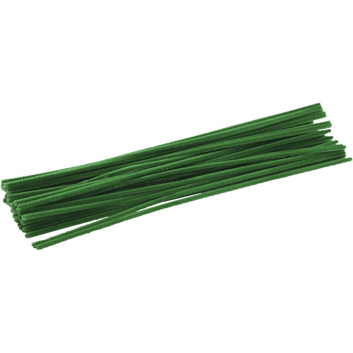 Piprensare, L: 30 cm, tjocklek 4 mm, grön, 50 st./ 1 förp.