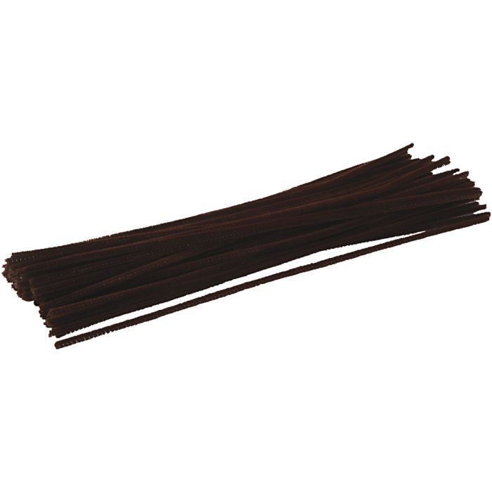 Piprensare, L: 30 cm, tjocklek 4 mm, brun, 50 st./ 1 förp.