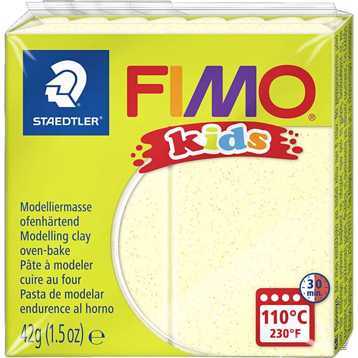 FIMO® Kids Clay, glitter, pärlgul, 42 g/ 1 förp.