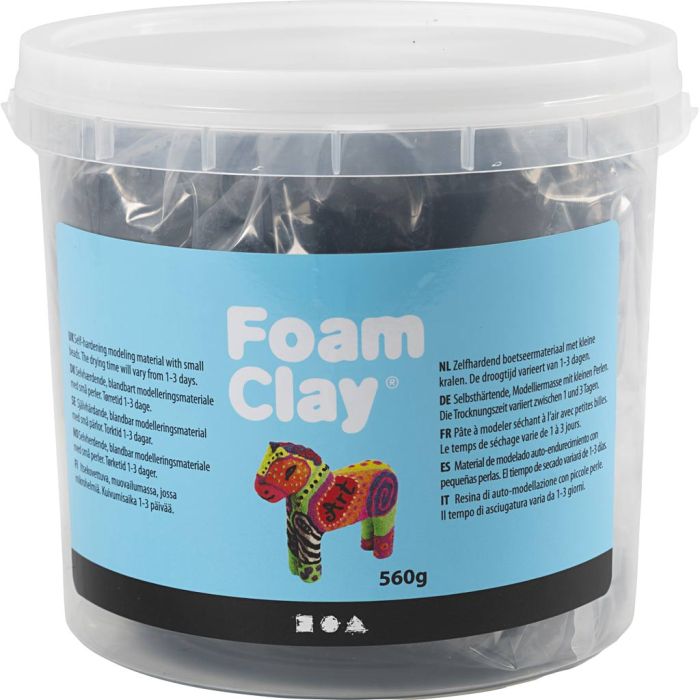 Foam Clay® , svart, 560 g/ 1 hink