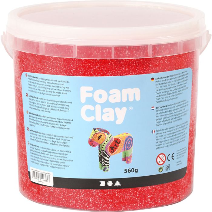 Foam Clay® , röd, 560 g/ 1 hink