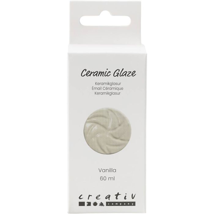 Keramikglasyr, 984-1101 °C, täckande, vanilla, 60 ml/ 1 burk