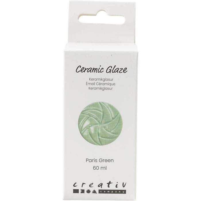 Keramikglasyr, 984-1101 °C, täckande, paris green, 60 ml/ 1 burk