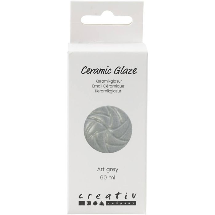 Keramikglasyr, 984-1101 °C, täckande, art grey, 60 ml/ 1 burk