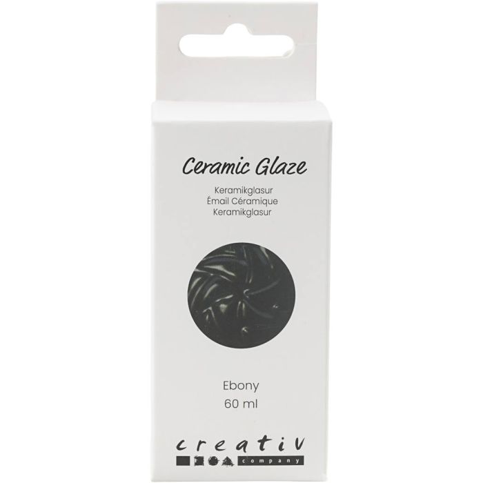 Keramikglasyr, 984-1101 °C, täckande, ebony, 60 ml/ 1 burk