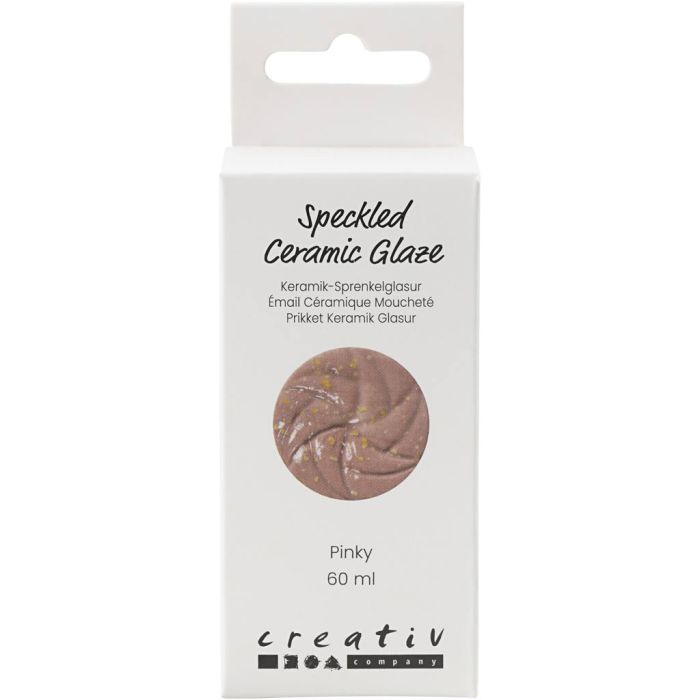 Prickig Keramikglasyr, 999-1060 °C, täckande, pinky, 60 ml/ 1 burk