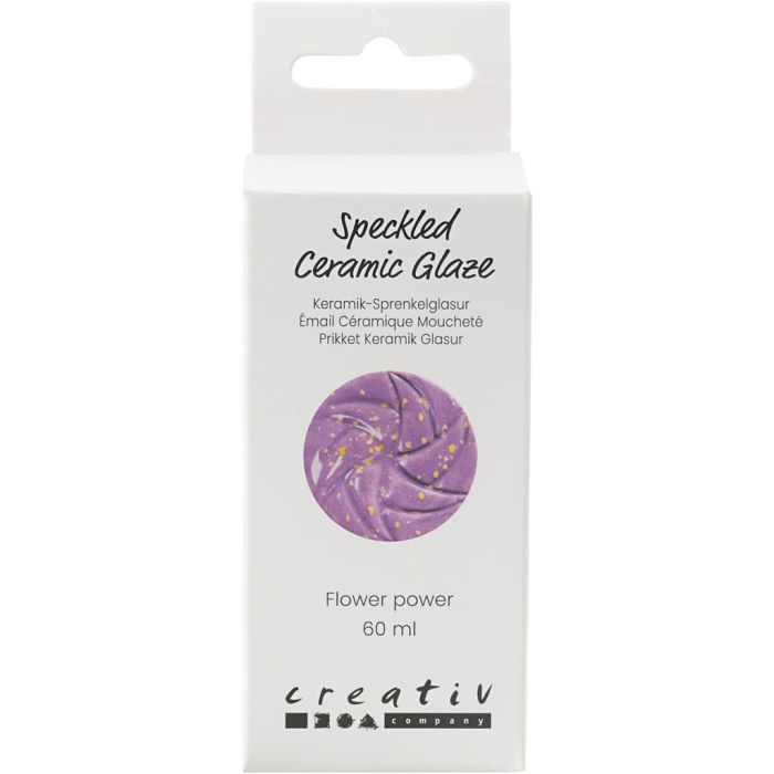Prickig Keramikglasyr, 999-1060 °C, täckande, flower power, 60 ml/ 1 burk