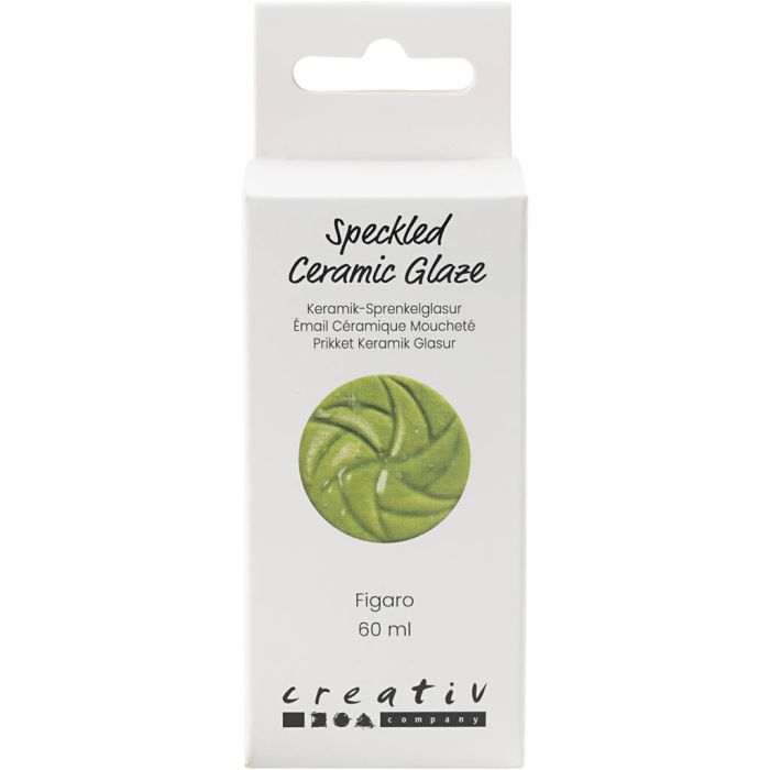 Prickig Keramikglasyr, 999-1060 °C, täckande, figaro, 60 ml/ 1 burk