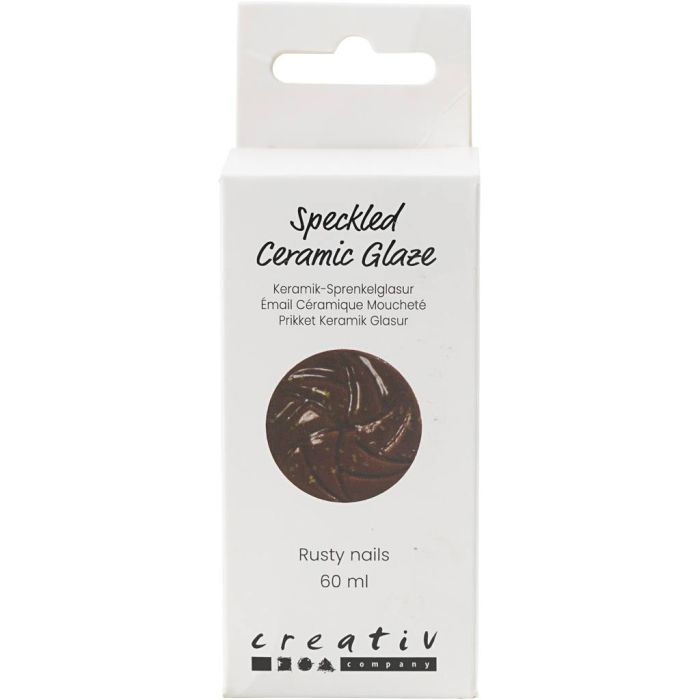 Prickig Keramikglasyr, 999-1060 °C, täckande, rusty nails, 60 ml/ 1 burk