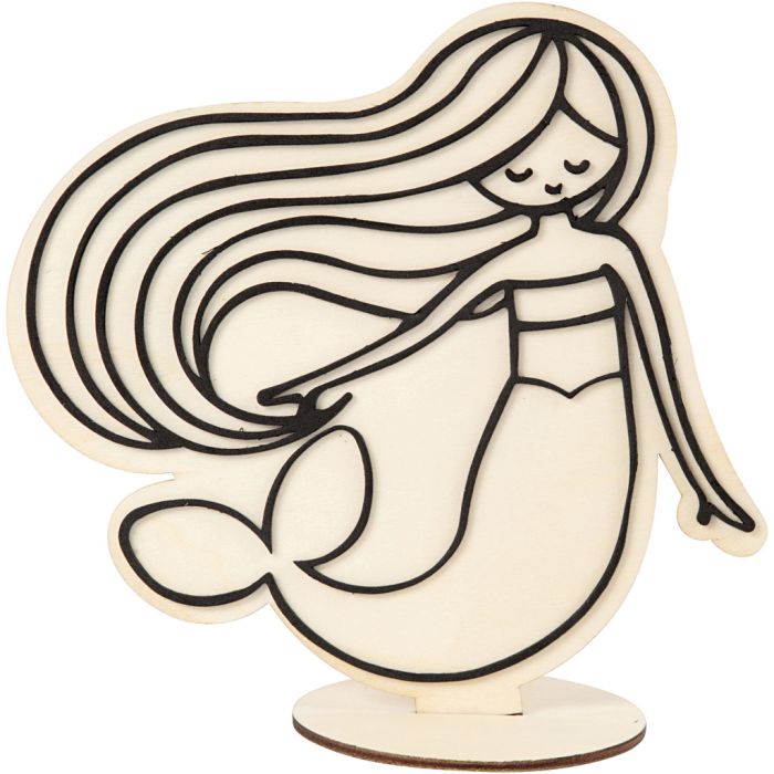 Dekorationsfigur, sjöjungfru, H: 18 cm, 1 st.