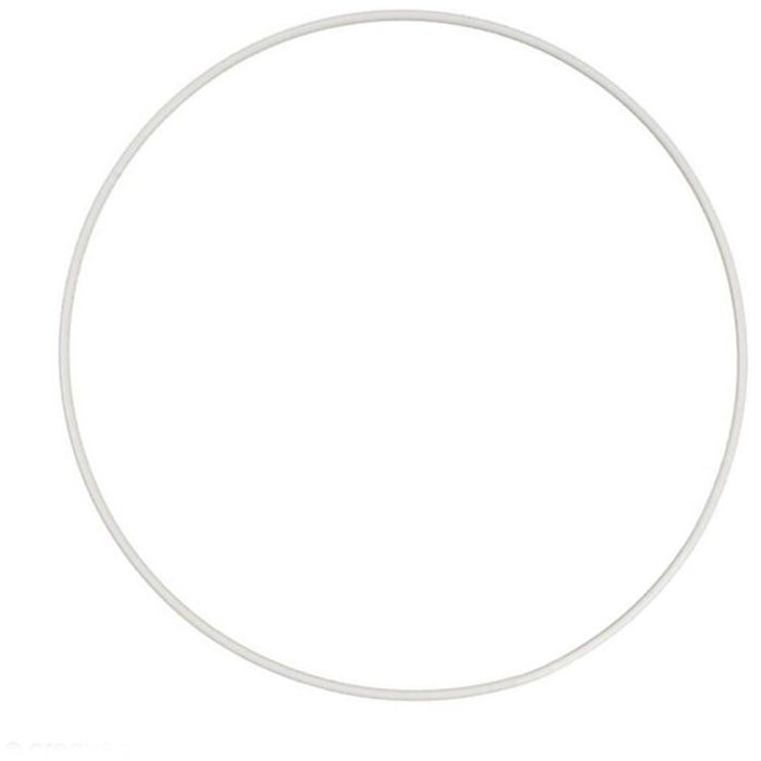 Ring i metall, Dia. 40 cm, vit, 1 st.