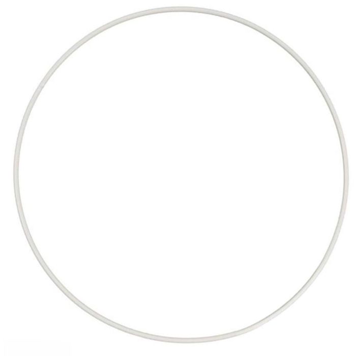 Ring i metall, Dia. 50 cm, vit, 1 st.