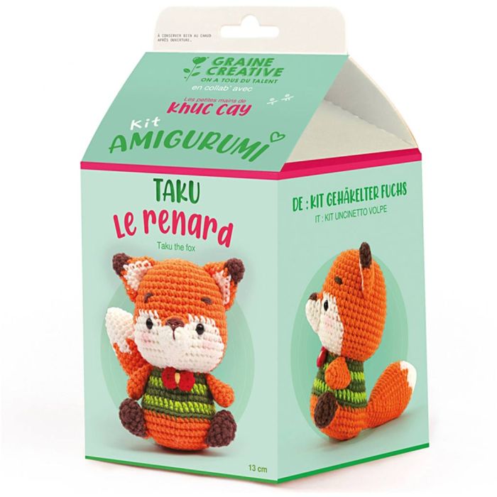 Amigurumi Virkningskit, Räv, stl. 13 cm, 1 förp.