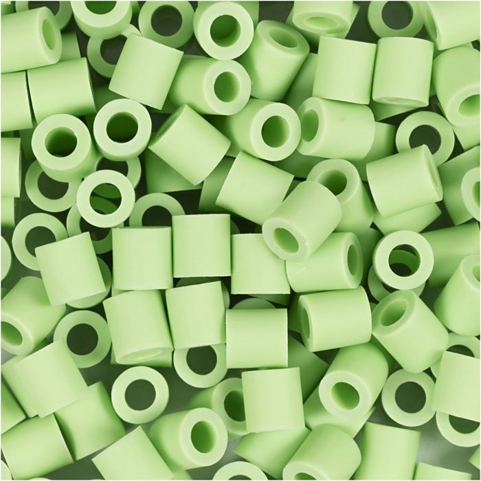 NABBI BioBeads, stl. 5x5 mm, Hålstl. 2,5 mm, medium, pastellgrön, 1000 st./ 1 förp.