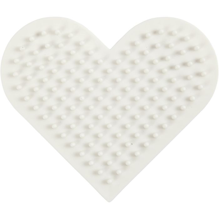 NABBI BioBeads Pärlplatta, liten hjärt, stl. 7x8,5 cm, medium, 1 st.