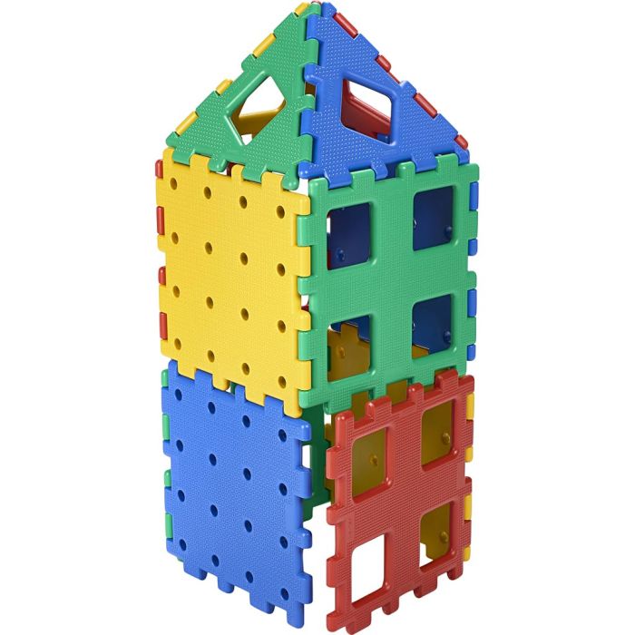 Polydron XL, stl. 36-40 cm, colorful, 12 delar/ 1 set