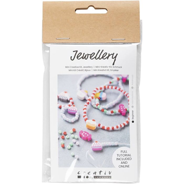 Mini DIY Kit Smycken, Elastiskt armband och ring, 1 förp.