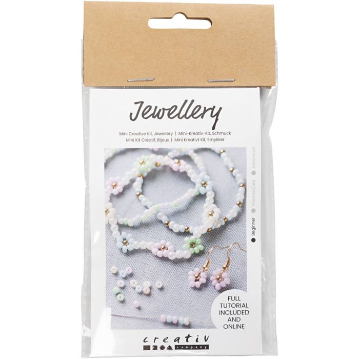 Mini DIY Kit Smycken, Elastiskt armband, örhänge, 1 förp.