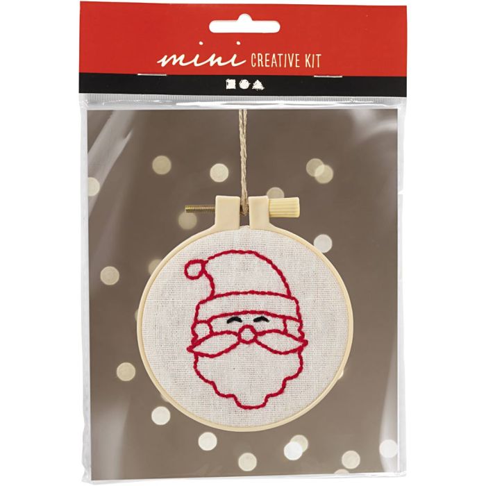 Mini DIY Kit Broderi, Jultomte, 1 förp.