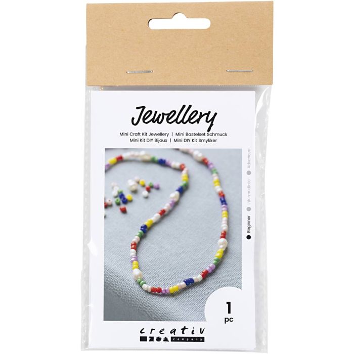 Mini DIY Kit Smycken, Halsband med sötvattenspärlor, 1 förp.