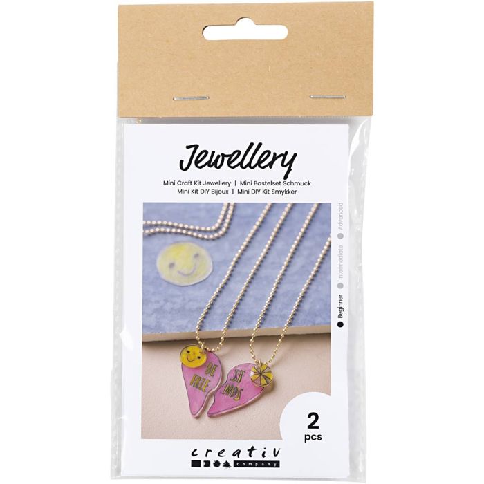 Mini DIY Kit Smycken, Vänskapshalsband i krympplast, 1 förp.