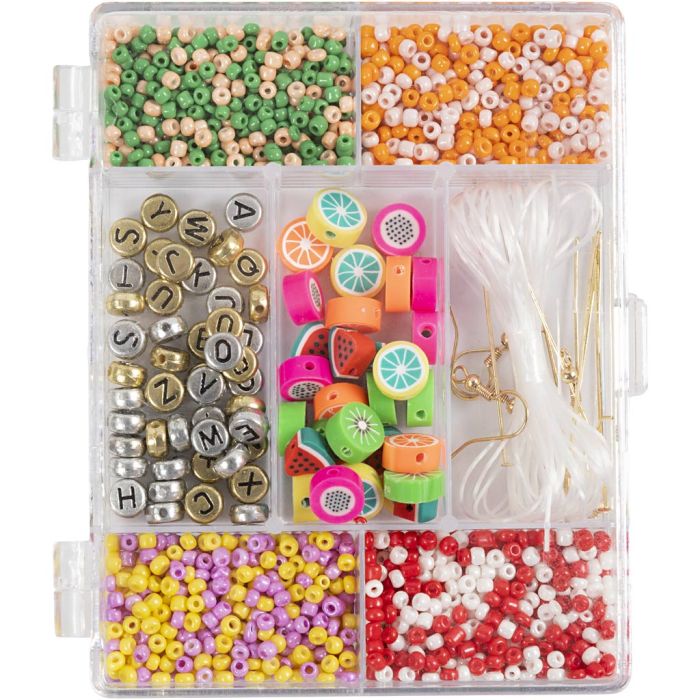 DIY Mix Smycken, Fruktmix, ca. 1600+ st., starka färger, 1 förp.