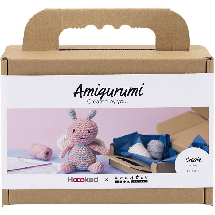DIY Kit Amigurumi , Honeybee, pastellfärger, 1 förp.