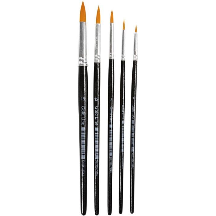 Gold Line-penslar, L: 17-19 cm, B: 1-7 mm, 5 st./ 1 förp.