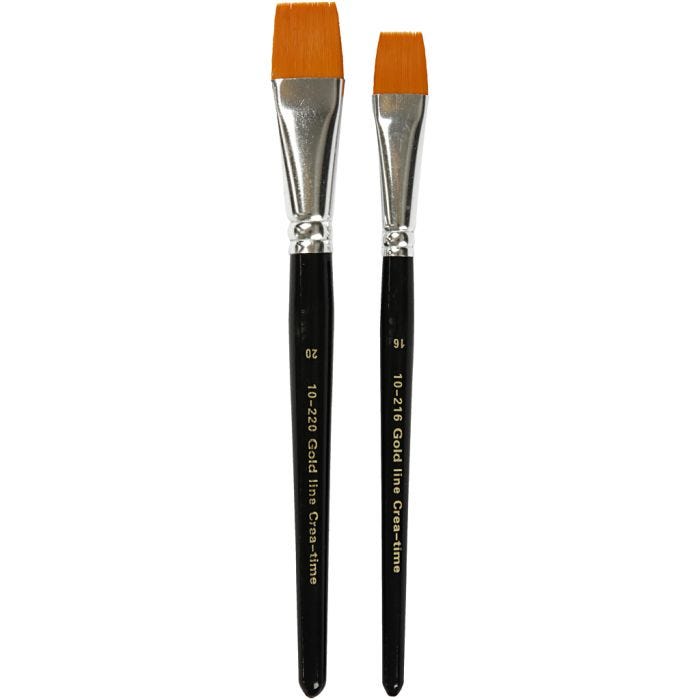 Gold Line-penslar, nr. 16+20, L: 19-20 cm, B: 17-24 mm, platta, 2 st./ 1 förp.
