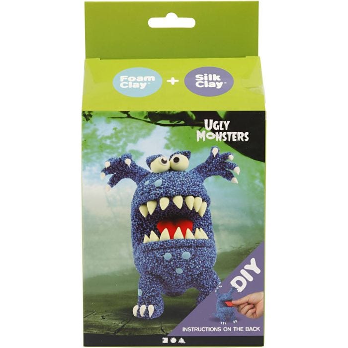 Funny Friends, monster, blå, 1 förp.