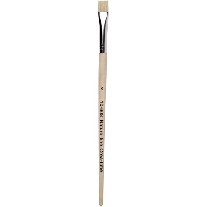 Natur Line Penslar, 8, L: 18,5 cm, B: 10 mm, platta, 12 st./ 1 förp.