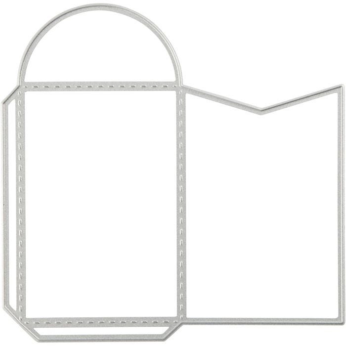 Skär och prägelschablon, kuvert, stl. 8,5x5,5 cm, 1 st.