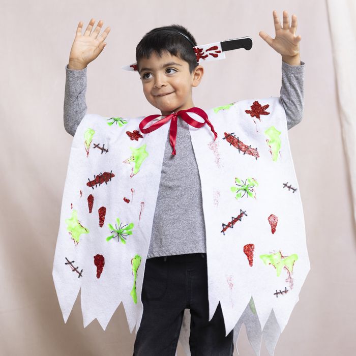 Läskig zombiedräkt till halloween