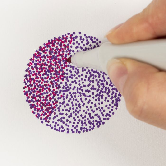 Färglägg med prickar