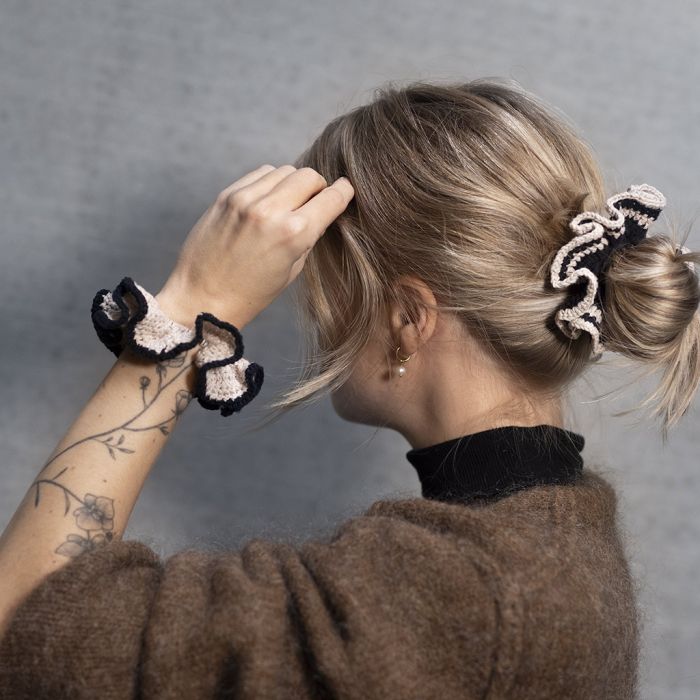 Virkade scrunchies