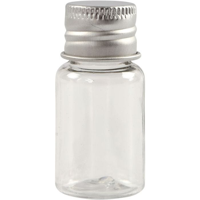 Plastburk med lock, H: 48 mm, Dia. 23,5 mm, 13 ml, 10 st./ 1 förp.