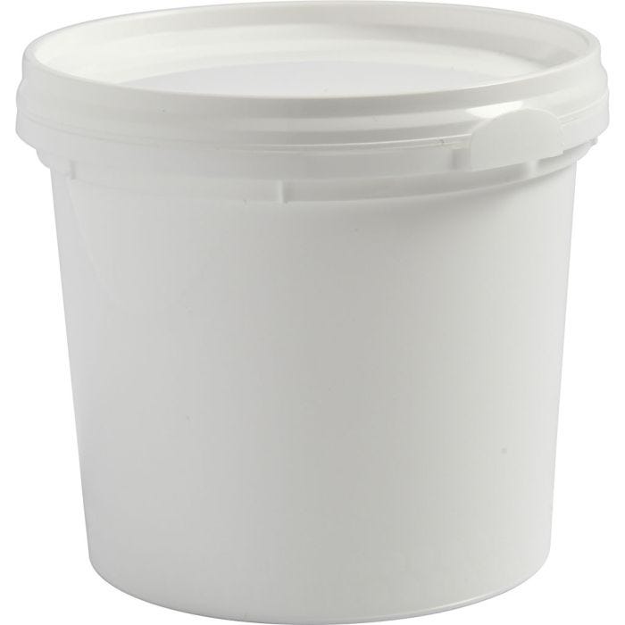 Plasthinkar med lock, H: 9,5 cm, Dia. 9,2 cm, 300 ml, 20 st./ 1 förp.