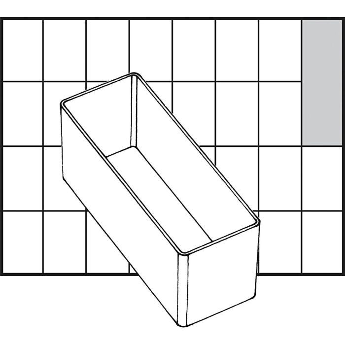 Raaco lådinsats, nr. A9-2, H: 47 mm, stl. 109x39 mm, 1 st.