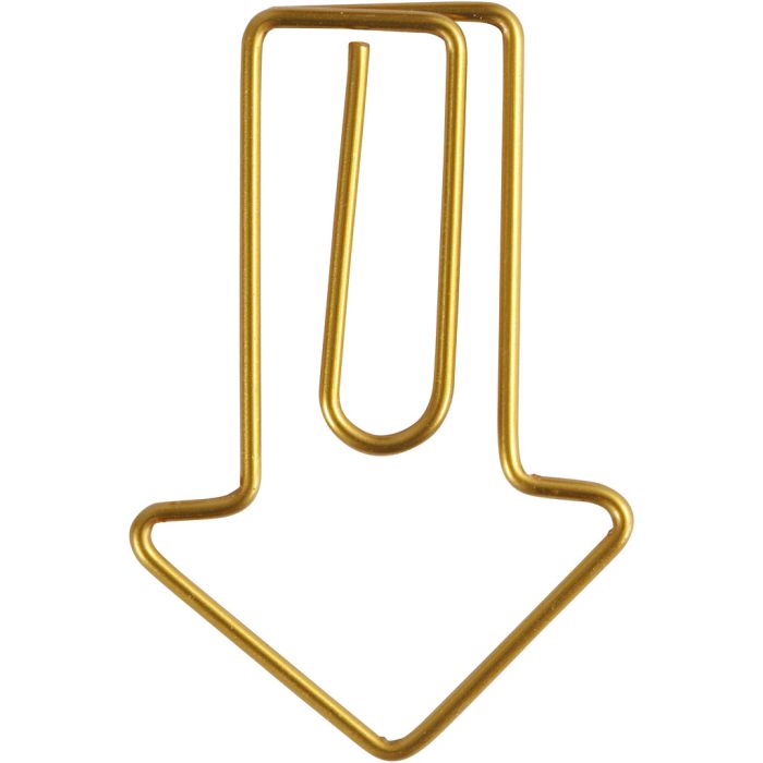 Gem, pil, stl. 40x25 mm, guld, 6 st./ 1 förp.