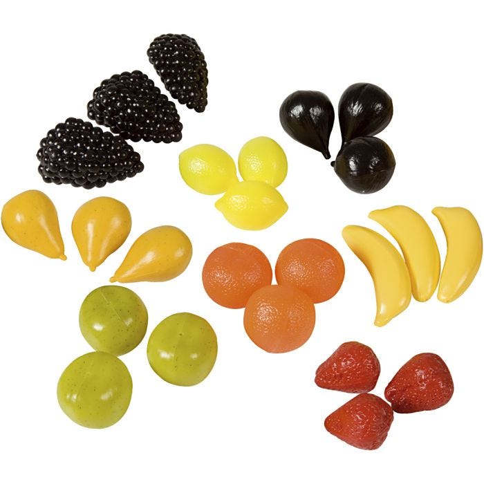 Fruktset, L: 4,5-7 cm, 24 st./ 1 set