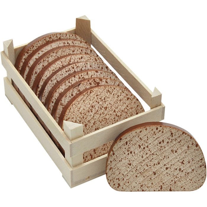 Bröd, stl. 52x76x9 mm, 10 st./ 1 påse