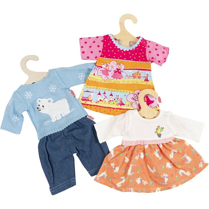 Dockkläder, stl. 35-45 cm, 3 st./ 1 set