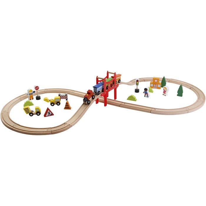 VIGA Figure 8 Järnvägsset, 39 delar/ 1 förp.