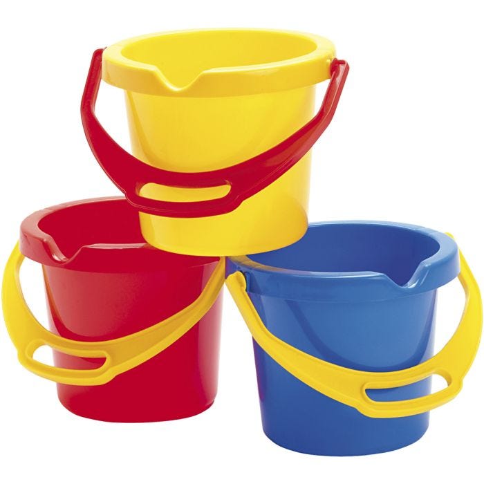 dantoy Hink med Stark Handtag, H: 14 cm, 1 l, färger kan variera , 10 st./ 1 set